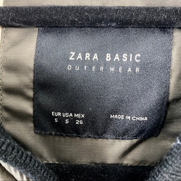 ZARA Khaki Oversized Bomber Jacket - Picture 9 of 13